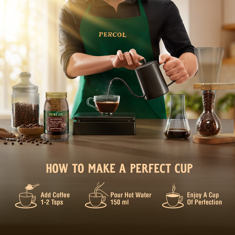 Percol Da Essenza — Premium Freeze Dried Black Coffee | 100g lifestyle
