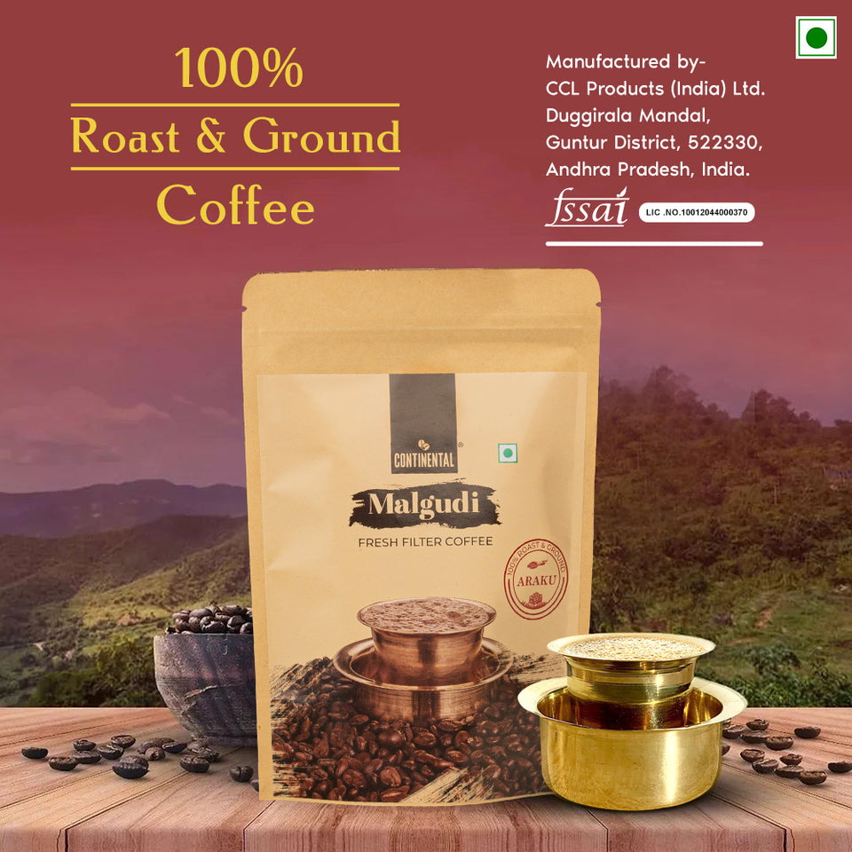 Buy Malgudi Araku Filter Coffee 200gm Pouch Continental Coffee